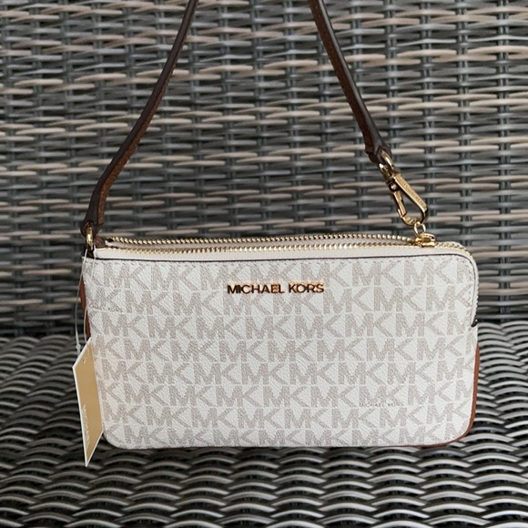 Michael Kors Jet Set Travel Large Top Zip Signature Wristlet Clutch - Picture 16 of 16